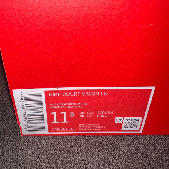 Men’s Size 11.5 Nike Court Vision Lo - Picture 6 of 6